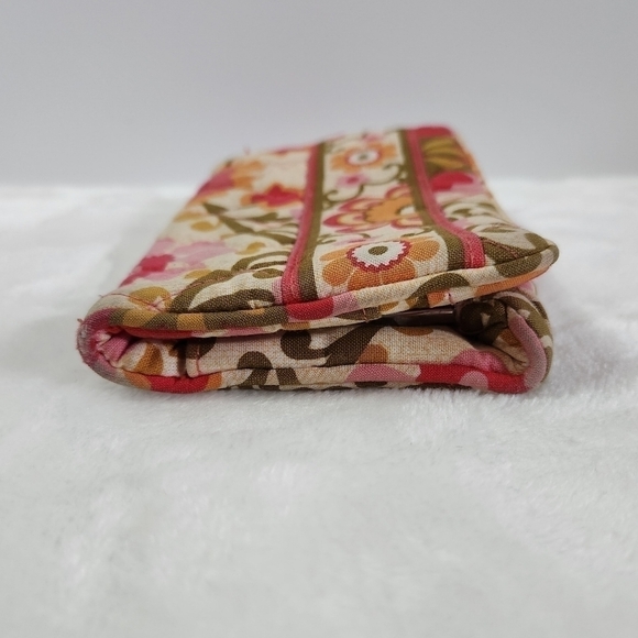 Vera Bradley Retired Folkloric Quilted One For The Money Wallet Coin Bag - Picture 13 of 16